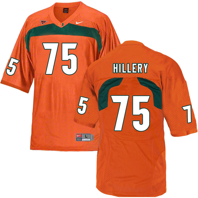 Nike Miami Hurricanes #75 Zalon'tae Hillery College Football Jerseys Sale-Orange